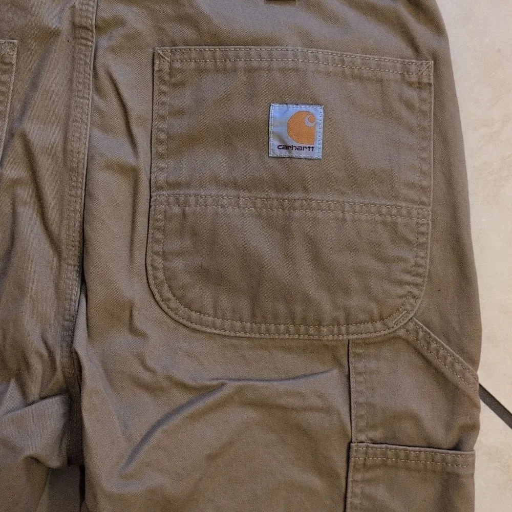 Carhartt Relaxed Fit Twill Utility Work Pant Khaki Tan Color Cargo Size 34 X 32